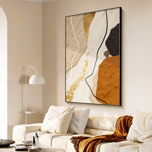 Long time no see living room decorative painting modern simple large floor-to-ceiling mural light luxury abstract high-end sofa background wall hanging painting