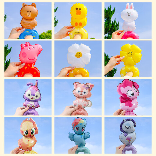 Light Dora cartoon wrist balloons for children's day setting up a stall with hands holding birthday atmosphere decoration inflatable toys 20 packs