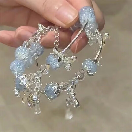 
The same style of Xiaohongshu bursting butterfly bracelet new Chinese fashion super fairy hand decoration to give best friend birthday gift M687 [fragmented butterfly bracelet] 3 packs