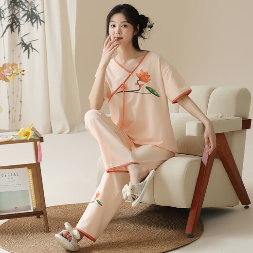 小众衣领印花设计国风元素设计舒适女士家居服睡衣YZT-9903女 YZT-9906女 2XL