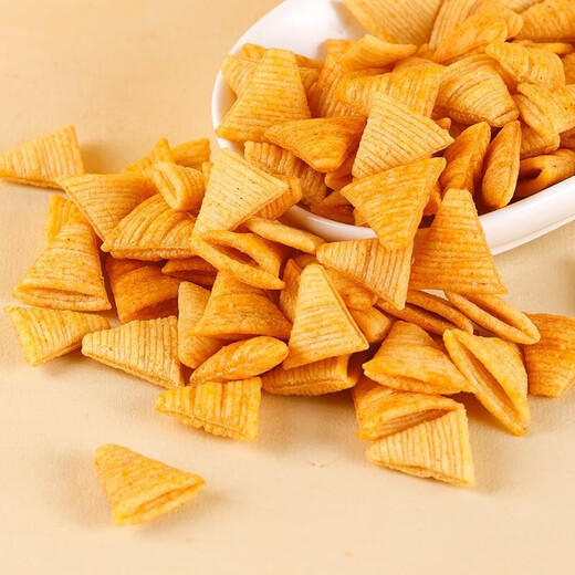 Triangular Crispy Corner Crispy Snack Crispy Crispy Potato Chips Internet Popular Puffed Snacks Crispy Horns Snack Food Wholesale Box Crispy Corner Mixed Flavors 10 Packs