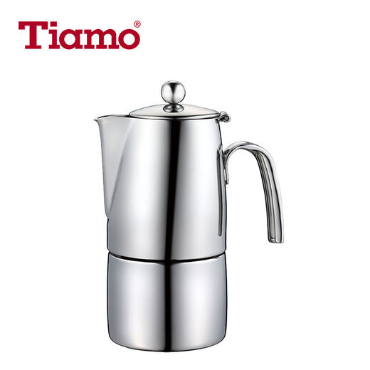 Stainless steel moka pot household coffee pot outdoor camping coffee Italian moka pot HA15686 people serving about 300ml