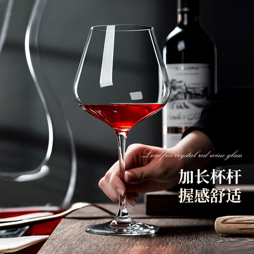 喆炜欧式葡萄酒水晶红酒杯子家用勃艮第高脚杯醒酒器送礼套装SN3892 407ml波尔多杯/6只