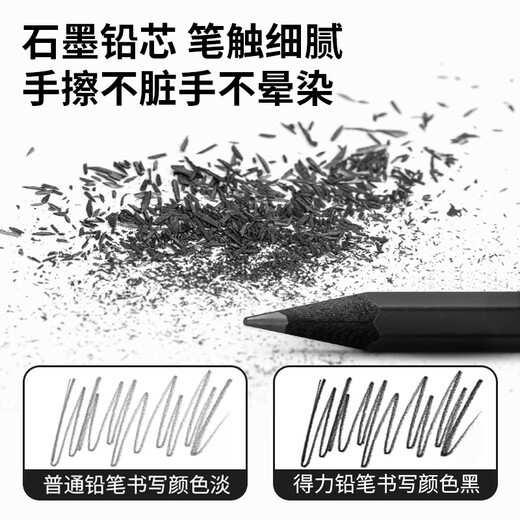 Newsat Schwarz Holz Bleistift Sechseckige Polenmalerei Graffiti-Prüfung Zeichnung Schwarzes Holz Bleistift Geschenk NS722-HB_10 Pack (schwarz)