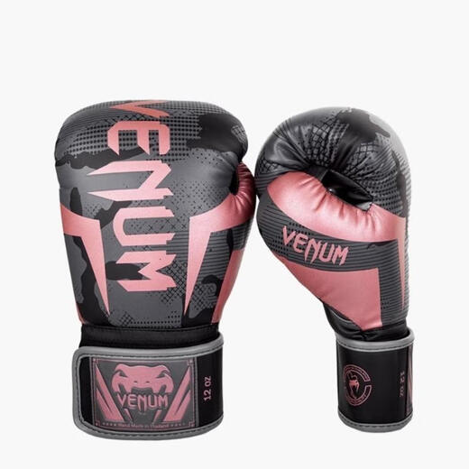 
VENUM Venom Men and Women Venum ELITE Boxing Gloves Black/Pink/Gold Equipment VENUM-1392-537 10oz