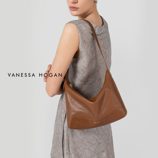 VANESSA HOGAN Zhang Yaqin's same style VH women's bag Xinran hobo bag top layer vegetable tanned cowhide texture crossbody armpit shoulder bag