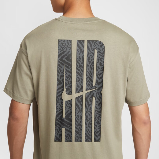 
Nike men's loose T-shirt for autumn new cotton knitted soft and comfortable official NIKE AIR HQ9249 320 light green gray XS