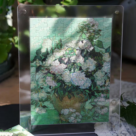 Yongfan Acryltransparente Puzzle Fotorahmen 50*701000 Stücke Enky Wandhänge-Plattform doppelseitige Größe Dreischichtig transparenter Acrylrahmen Puzzle Größe 693x493cm/Hanging zuverlässige Wand