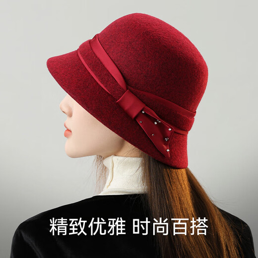Shanghai Story 2025 New Hat Wool Warm Fisherman Hat Ear Protection Thickened Women's Retro Gift Box Yanyu Jasmine-Camel Adjustable (53-57cm)