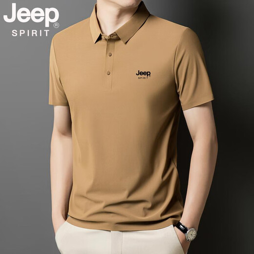 Jeep Spiritjeep Jeep Ice Seide Polo-Hemd Herren Sommer Cool atmbar kurzarm Anti-Falten-Dünn-Skill-Ly-T-Shirt-T-Shirt Sea Green JPBL12358 m 80-100jin [Jin entspricht 0,5 kg]