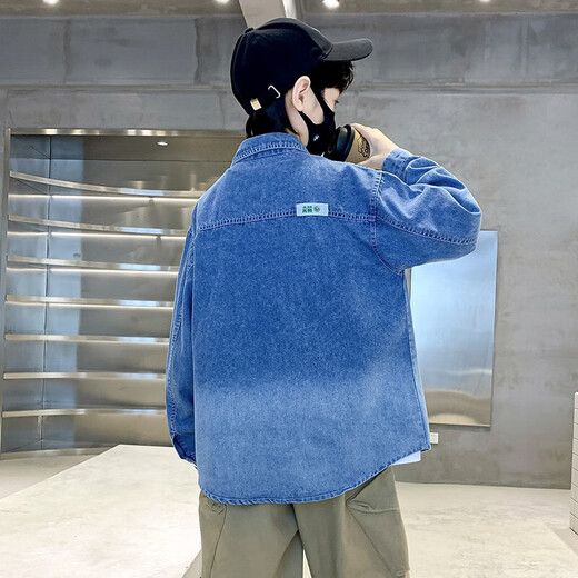 Rongxitu Boys Shirt à manches longues veste de jean décontractée Spring and Automn Style Boys Top 5012 Style 120