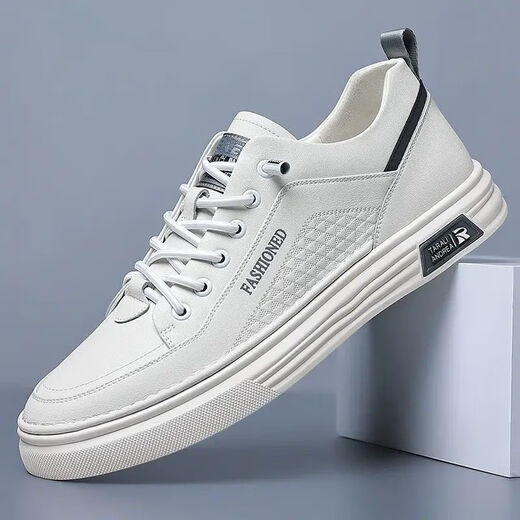 Yierkan Prince 2025 automne et hiver nouvelles chaussures pour hommes Jindian baskets respirant blanc chaussures hommes décontracté mode hommes chaussures en cuir baskets 2329 baskets blanches taille 42 taille de baskets Standard
