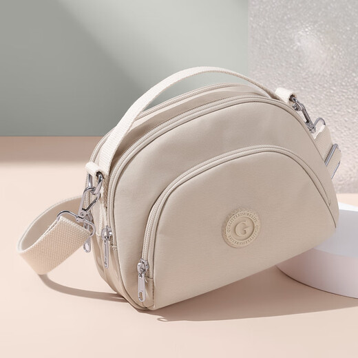 Bolso de cuerpo cruzado de golf (golf) para mujeres bolso de moda de hombro ligero para mujer bolso impermeable bolso de teléfono móvil bolso de almohada de gran capacidad para mujeres arroz albaricoque