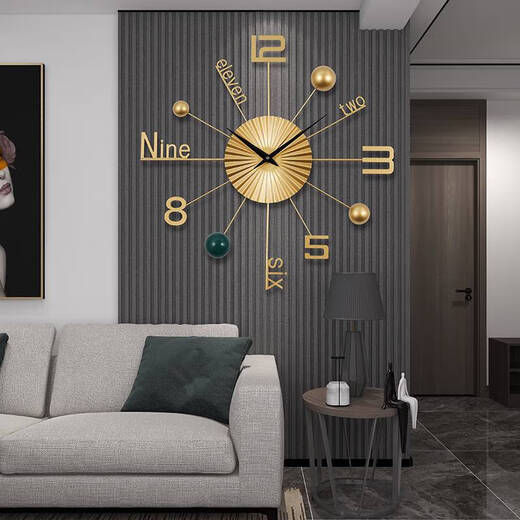 Yonghuan Wall Clock Salon Room Nouveau italien Luxe Luxury Corloge de luxe moderne simple ATMOSPHERIE CRÉATIVE MORDE MOURTÉE MALL