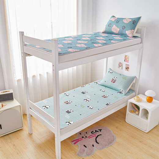 Nanjiren latex cool mat dormitory summer ice silk bed sheet single piece student single 90x190 bed cool bed cover summer mattress Panda baby [cool but not ice refreshing and breathable] flat style - 90cm*190cm [Class A latex mat]