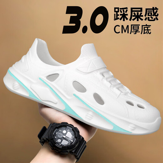 LI NING ARC coconut clog shoes men's summer outer wear non-slip seaside beach wading men's sports all-inclusive sandals black orange single layer 41 ready for delivery