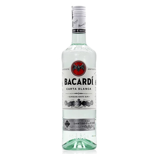 百加得白朗姆酒超级朗姆酒BACARDI RUM烘培莫吉托鸡尾酒洋酒 白朗姆 500ml*2瓶【到手1000ml】