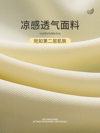 莫代尔无钢圈文胸内衣夏季薄款无痕女小胸聚拢夏天凉感大胸显小胸美背罩 香槟[舒适无痕轻薄透气] S [适合75-95斤32/b