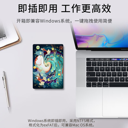 希捷（SEAGATE）移动硬盘 简彩绘系列 USB3.0 个性定制 2.5英寸机械硬盘 兼容Mac 设计师合作系列 【星辰瀚海】原厂数据救援 5TB