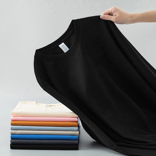 BDTQ2025 New Slim Long Sleeve T-Shirt Men's Loose Round Neck Bottoming Shirt Student All-match Casual Top Regular Long Sleeve Brick Red L