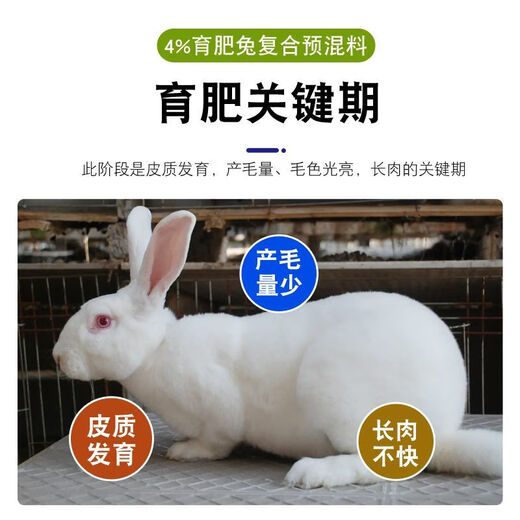 Sino-US Puke 4% rabbit premix rabbit premix baby rabbit meat rabbit fattening rabbit feed female rabbit premix veterinary 4% rabbit universal premix (4Jin Jin equals 0.5kg)