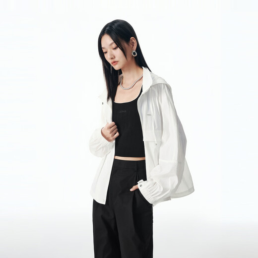 
Peacebird [same style in the mall] Women's shoulder-drop silhouette popular short jacket 2025 new A3BBF3P04 Champagne White L 165