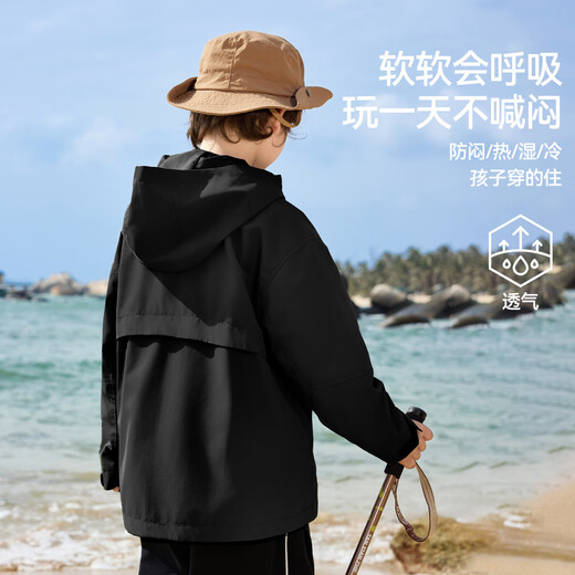 ASK JUNIOR【强防水软壳服】儿童外套秋装男童跑步运动夹克青少年登山服