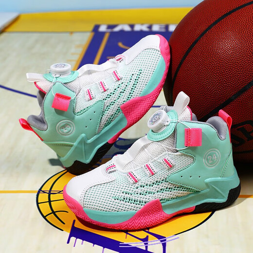 Hongxing Tong Ke Brand gebrochener Code Kobe Gedenkversion Basketballschuhe für Männer Teenager High-Top Air Cushion Non-Slip Atmable AJ Limited Edition 3527 Blue 35