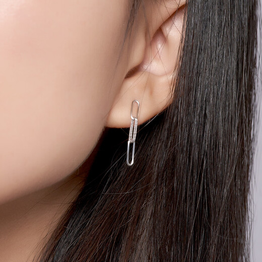 Chao Acer Love Platinum Earrings Women's Earrings for Girlfriend's Birthday Gift Priced at 60 Yuan C Single Model Includes Ear Plugs 0.75g