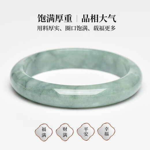 凤禧珠宝翡翠玉手镯天然a货玉石镯子玉镯女士款送妈妈【价保11.11】