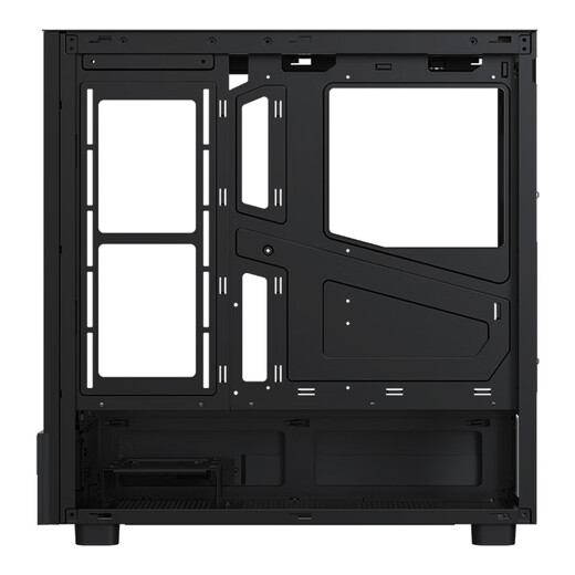 先马（SAMA）惊鸿 黑色ATX海景房游戏电脑主机箱 270°全景/双面玻璃/支持360水冷/9风扇位/427mm长显卡/U2+U3