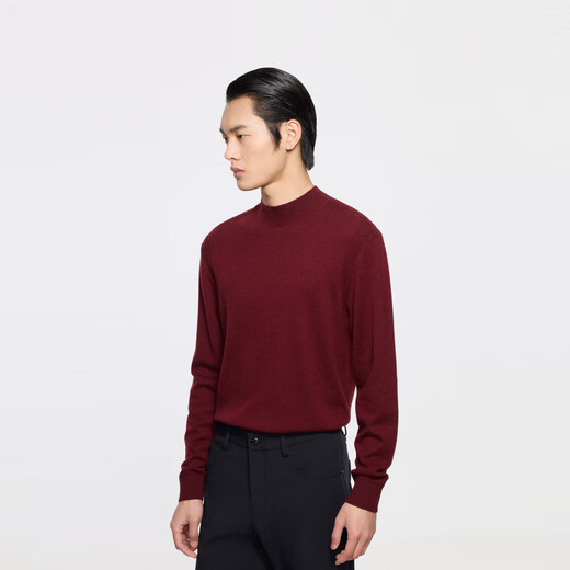 Jinba Men's Casual Solid Color Half Turtle Collar Spring and Autumn Cardigan | BYYE3003 Dark Date 2XL