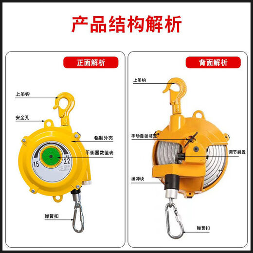 Balancista de primavera de bloqueo automático de tipo EW doméstico asistiendo a Crane 1-3-5-9-15-22-30-40kg EWF15915kg