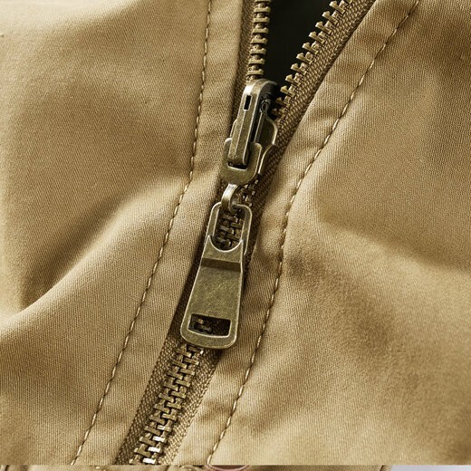 Jeep (JEEP) reversible jacket men's autumn and winter stand-up collar casual top large size loose middle-aged jacket reversible coat for men black and blue reverse khaki XL recommended weight 145Jin Jin equals about 0.5 kg