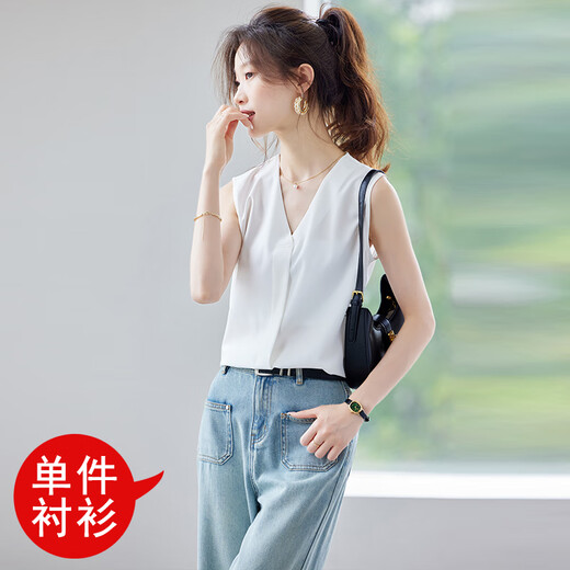 Yanxun White Short à manches à manches courtes pour femmes 2025 Été Nouveau design Niche Office réductrice de l'âge français Top polyvalent décontracté.