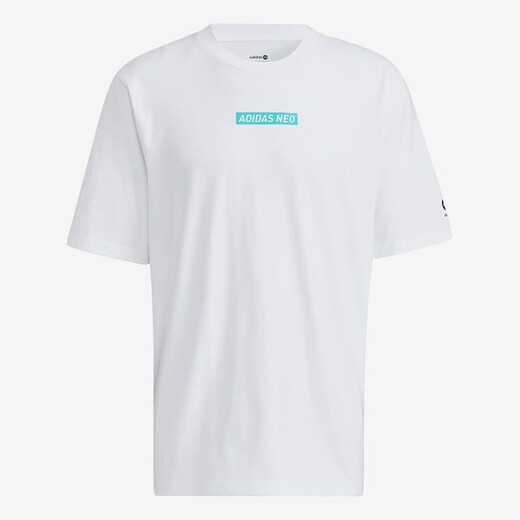 Adidas Summer Top Men's Round's Round Hrepwable Small Logo T-shirt à manches courtes décontractés HC9718HC9717 Authentique blanc authentique HC9717 L (180 / 100A)