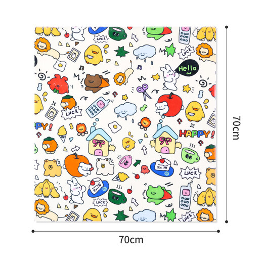 Qi Oh wrapped cat cloth cat nail clipper fixed artifact bag anti-scratch and anti-bite bag cat cloth self-adhesive pet bathing cat bag cat bag graffiti style 70*70cm recommended 20Jin Jin is equal to 0.5 kg