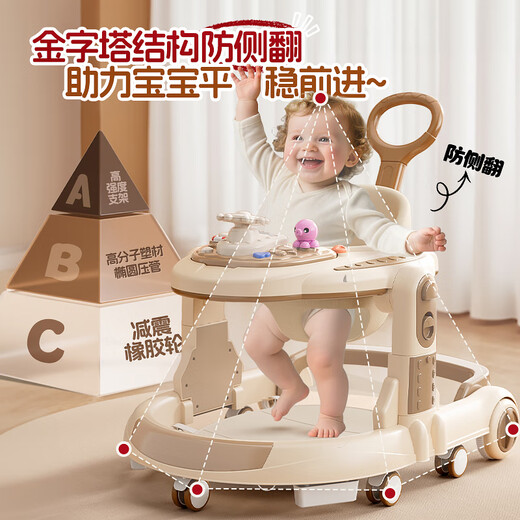 
Zhihui walker anti-o-leg baby 2025 toys children's anti-rolling baby walker trolley for over 7 months