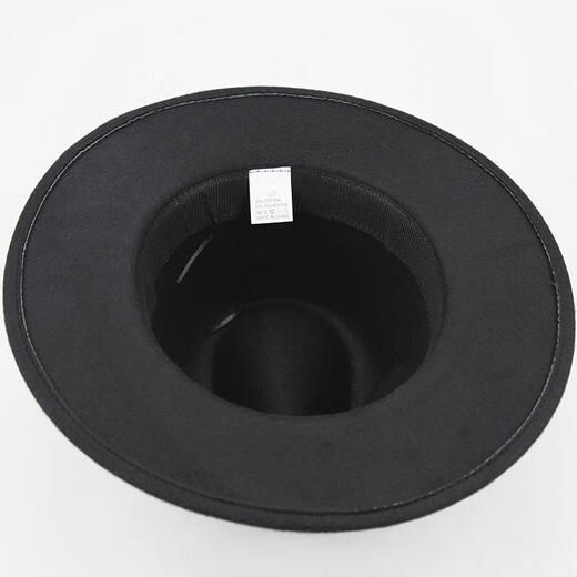 Aibido Michael Jackson Hat European and American Jazz Street Dance Hat Large Brim Top Hat Performance Dance Hat Fashion Couple Black 56-59cm Built-in Adjustment Cord