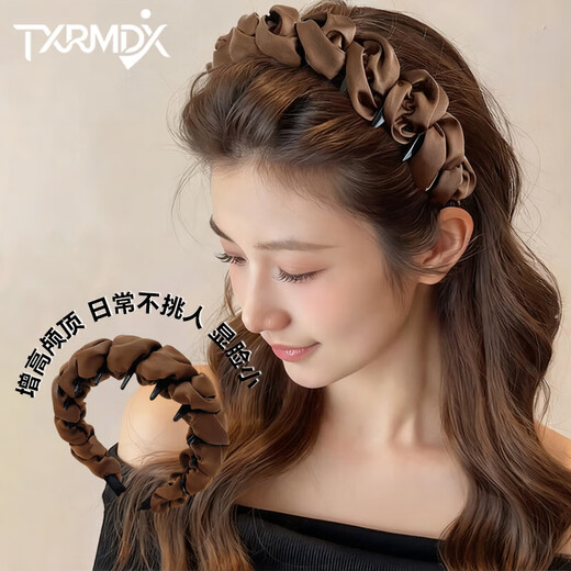 TXRMDX headband, high skull headband, light luxury women's high-end headwear for going out, women's face wash non-slip fashionable hairpin
