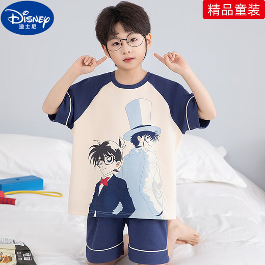 迪士尼小奶龙儿童睡衣夏季男童纯棉短袖短裤男孩子青少年卡通家居服套装 T691#蛋仔【纯棉套装】 165 S码（建议高143-153）