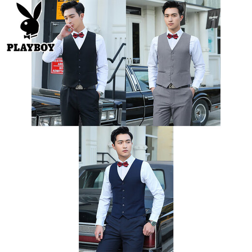Playboy Best Man Dress Brothers Anzuggruppe Herren-Sommeranzug Weste weißes Hemd dreiteiliger Kleid Hochzeitsbräutigam Anzug Großgröße weißes langärmeliges Hemd rote Fliege XL [Empfohlen 120-135 Jin [Jin gleich 0,5 kg]]