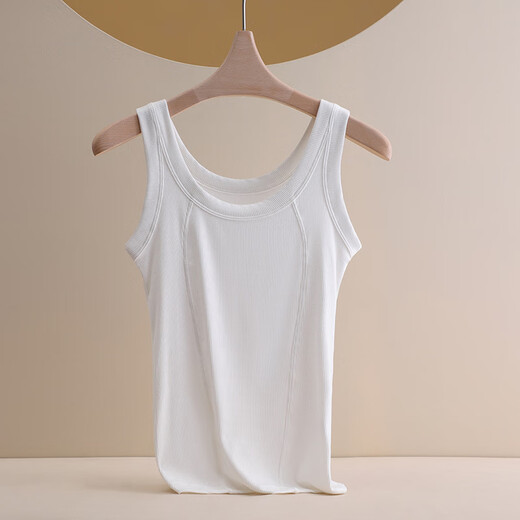 Yalu brand threaded cotton suspender vest for women wearing slim fit and slim large size suspender inner top shirt base vest for women 1478# Gray L [110-130Jin[Jin equals 0.5 kg]]