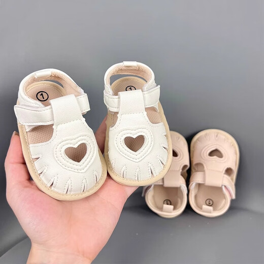 Ji Zhenfei summer baby toddler shoes infant girls sandals 0-1 years old 5-15 months soft-soled princess shoes, inner length 12cm, about 10-13 months
