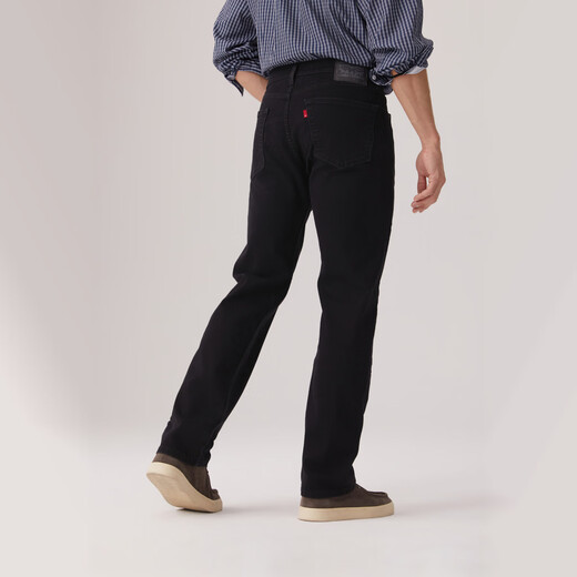 Levi's Levi's 25th autumn and winter new men's American 505 standard straight trendy casual denim trousers black 34 (32)