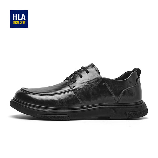 Heilan House (HLA) leather shoes men's business casual genuine leather lace-up commuting men's shoes men's HAAPXM3EBA182 black 42