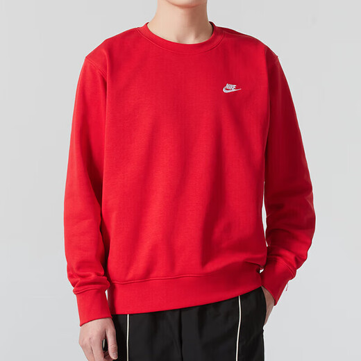Nike (Nike) Herren Frauen französisches Terry -Paar Sportswear Fitness Training lässig Sweatshirt Pullover Round Neck Jacke Top FN3889/Geburtsjahr Rote Männer- und Frauenstil Single S