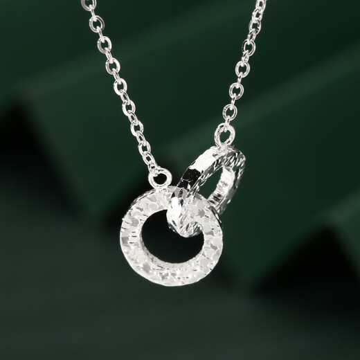 VTL9999 pure silver broken ice interlocking sterling silver necklace women's 2025 new clavicle chain Chinese Valentine's Day gift 9999 pure silver necklace gift box + gold