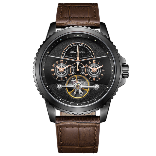Seagull Watch Dual Time Zone Flyback Watch Herren Multifunktion Flywheel Watch Luminous Automatic Mechanical Watch 6172 geniale Herstellungsprodukte Weißer Scheibe Stahlschale Stahlgürtel