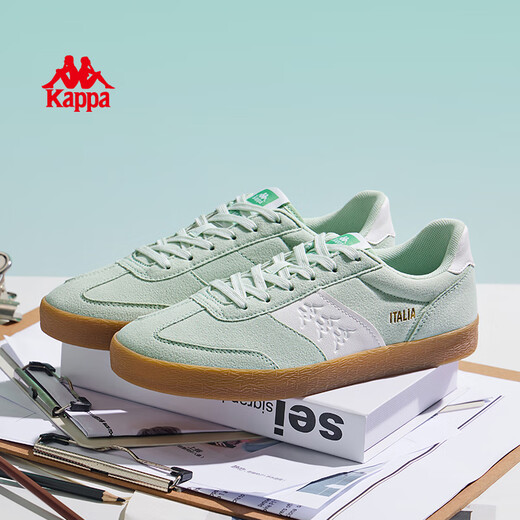 Kappa -Frauenschuhe, DE Trainingschuhe für Frauen 2025 Sommer neuer Trend Freizeitschuhe Leicht weicher Sohle modischer vielseitiger Brettschuhe See Wassergrün/Klassiker Weiß 36